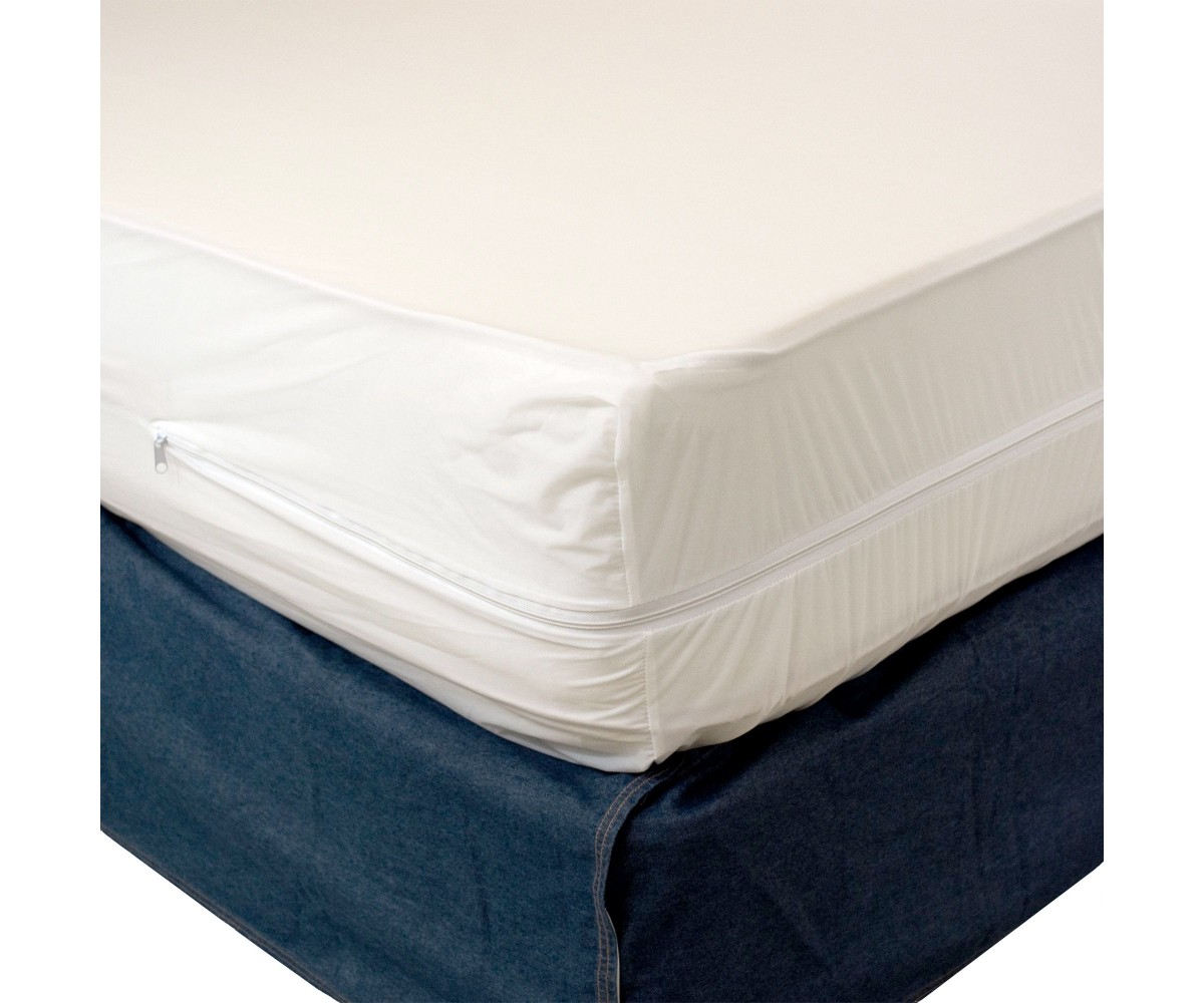 zippered vinyl mattress protector twin xl