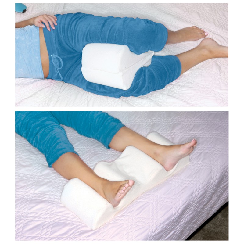 Memory Foam Wedge Sleeping Knee Pillow for Side Sleepers Back Pain