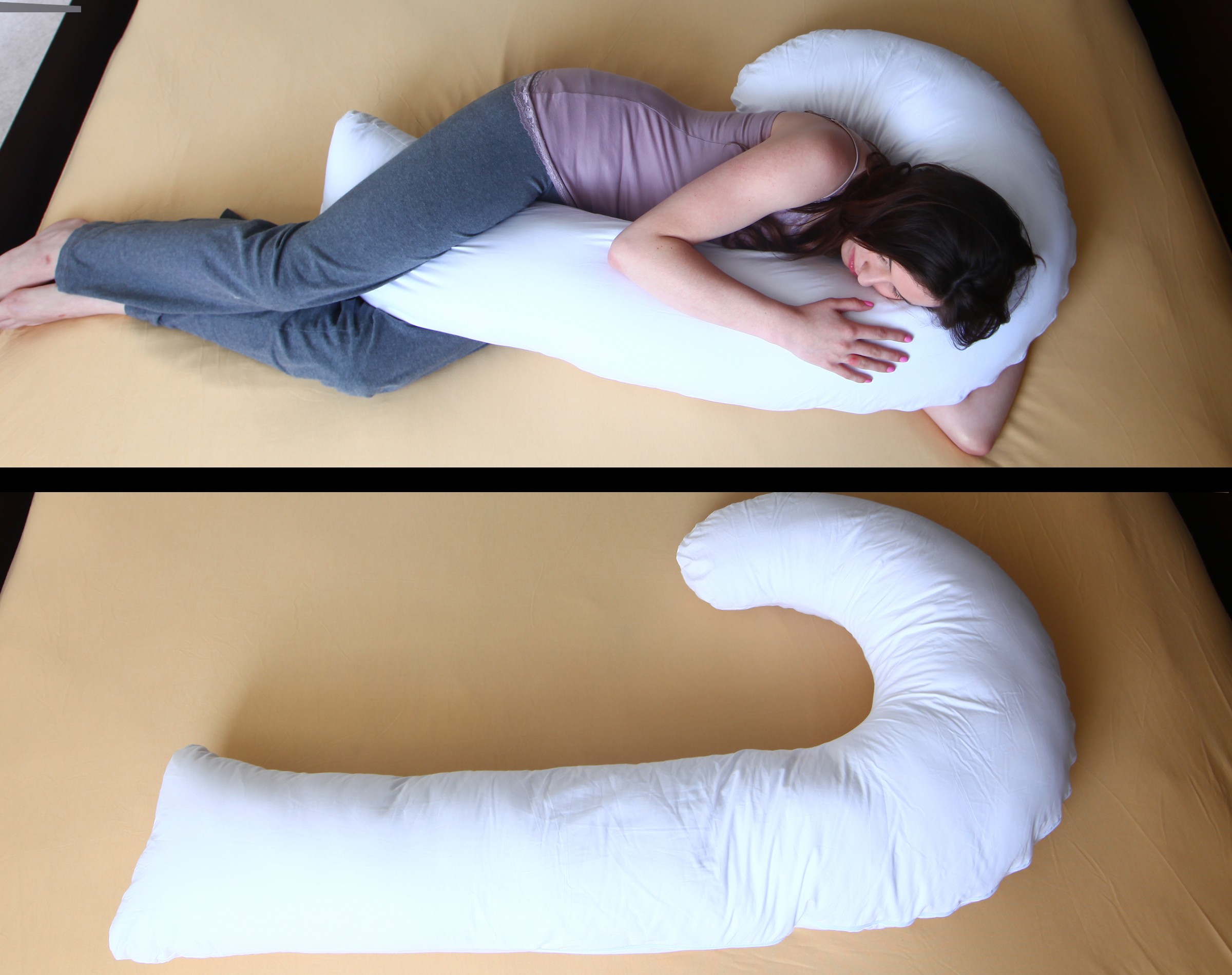 100% Cotton U Shape Full Body Pillow Pregnancy Maternity Sleep