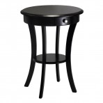Winsome Wood 20227 Round Accent End Table - 20227 ,Black