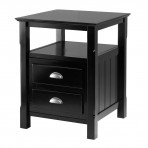 Winsome Wood 20920 Timber Nightstand, Black