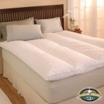 Gusseted Quilt Top Baffle Channel Featherbed - Luxury Bedding Featherbed - Twin