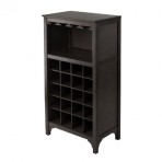 Winsome Ancona Modular 20 Bottle Wine Cabinet with Glass Rack