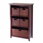 Winsome Wood 94313 Milan Shelf Piece Decorative Storage Cabinet