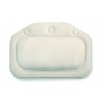 Deluxe Comfort Bath Cushion - Mildew Resistance Foam & PVC - White Vinyl Cover - Best for Head, Neck & Shoulders - Bath Pillow, White