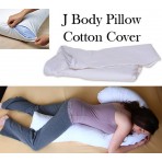 Deluxe Comfort J Full Body Pillow Cover - 100% Cotton - Superior Comfort Tailored Fit - Allergen-Free - Pillow Cover, White