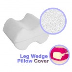 Deluxe Comfort Cotton Cover For Leg Spacer Pillow - 100% Cotton - Superior Comfort - Allergen-Free - Pillow Cover, White