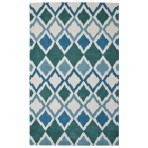 Moroccan Shag Trellis 2085 Green Blue Rug 5' x 8'