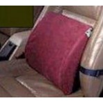 Standard Lumbar Cushion 15 " x 13-1/2 " w/ Beige Polycotton Zippered Cover & Strap